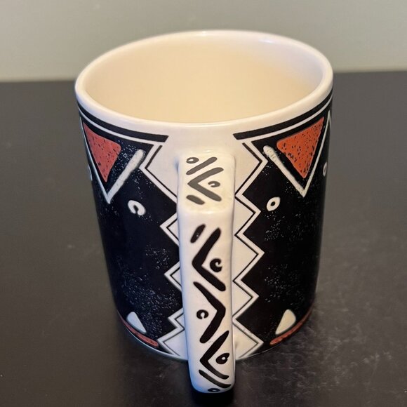 Vintage MIKASA Fashion Plate MOZAMBIQUE Pattern Tribal Art Mudcloth Ceramic Mug - Picture 7 of 10